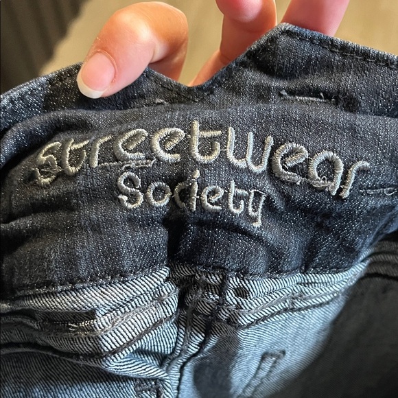 Streetwear Society Dark Wash Skinny Jeans - Picture 3 of 4